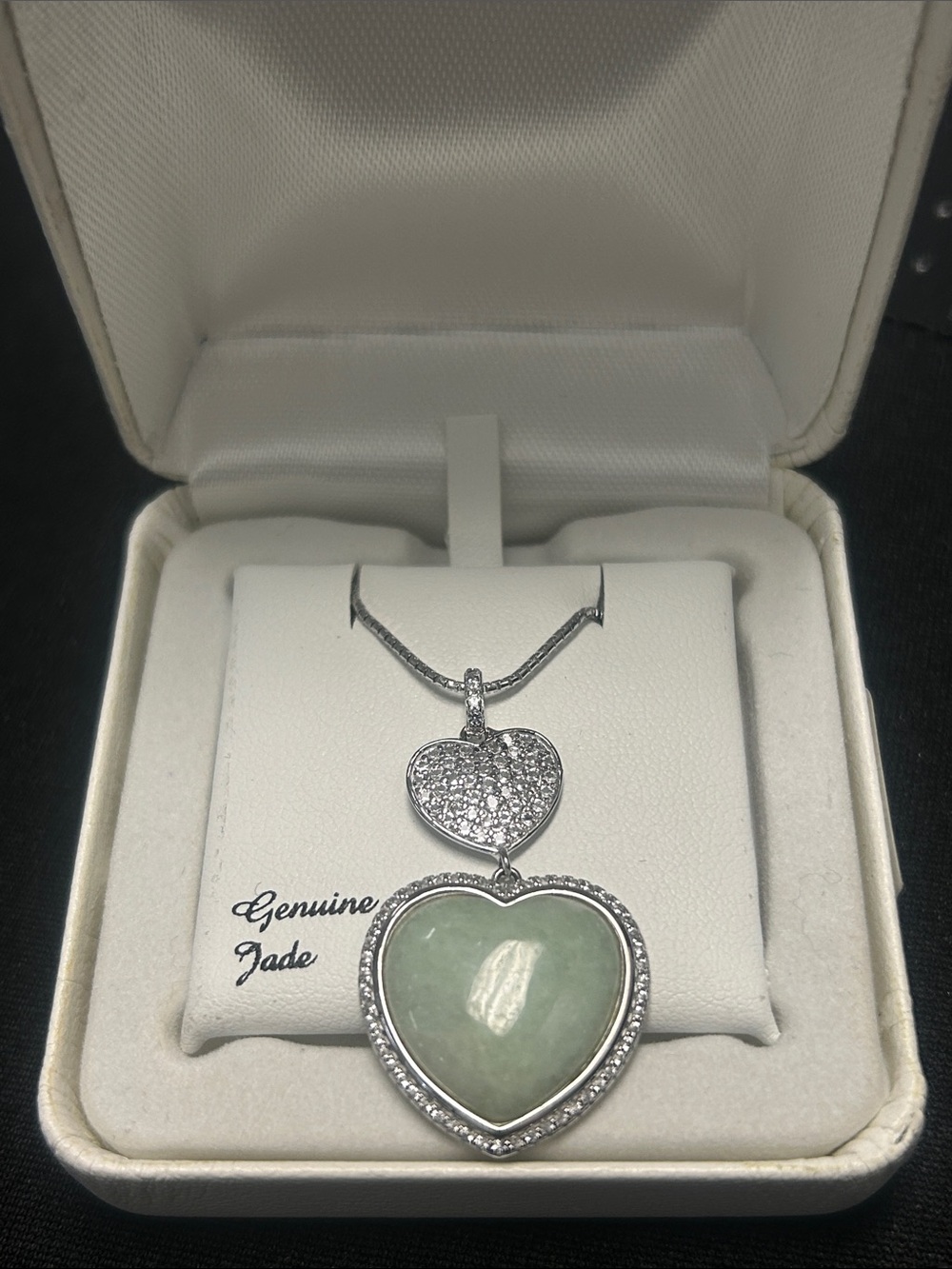 Genuine Jade Sterling 925 Necklace retails 300